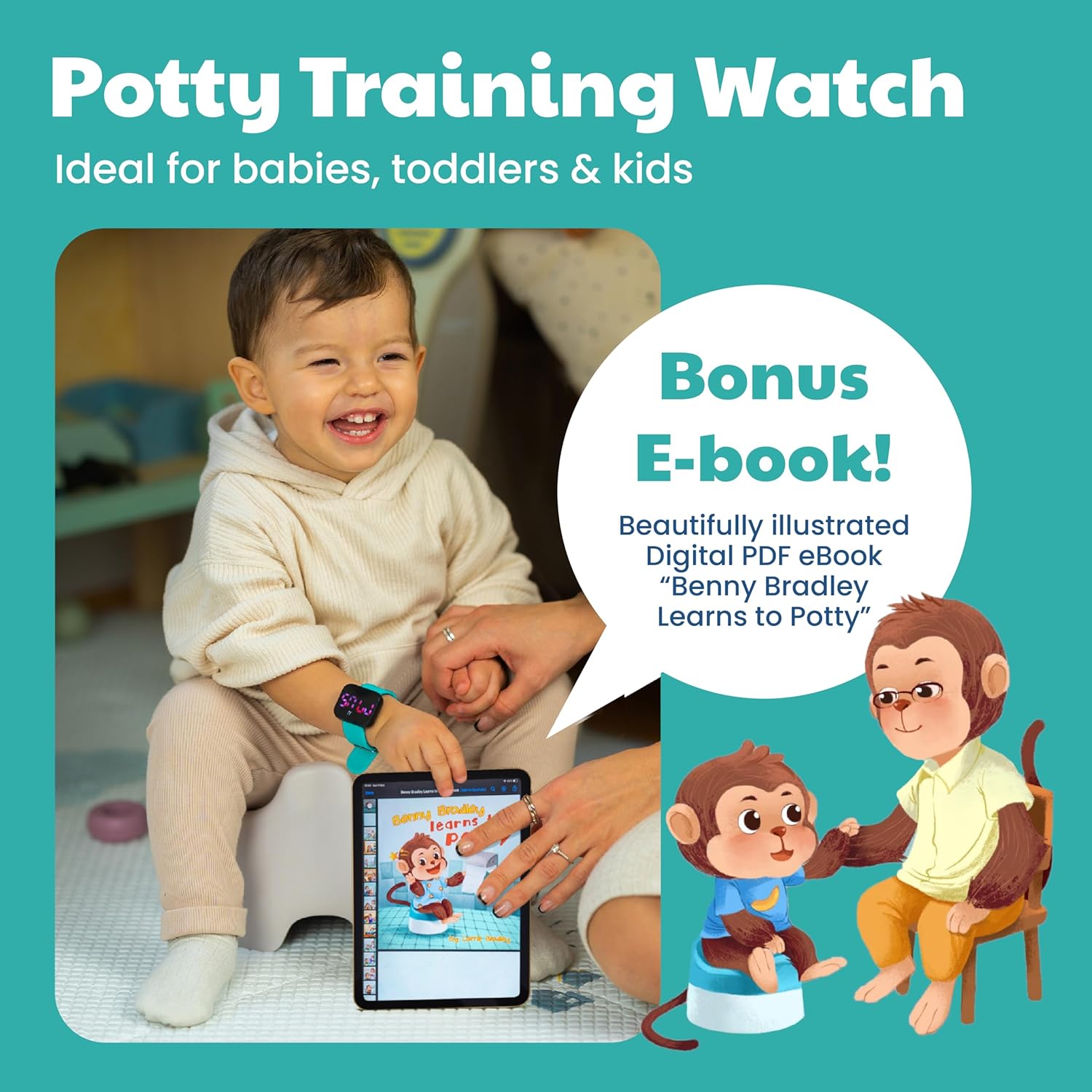 Potty Training Watch with eBook - Teal
